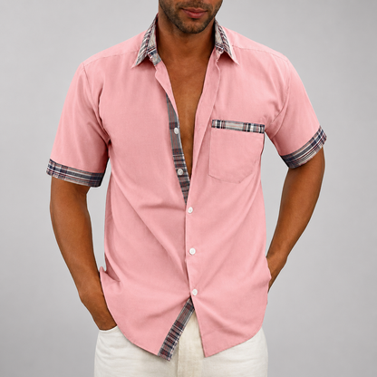 Men's Button Up Casual Summer Shirt Short