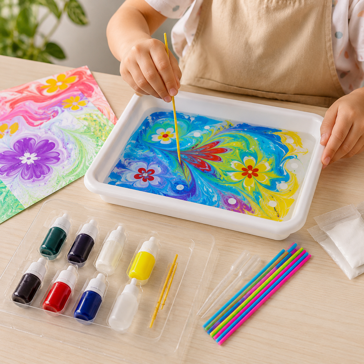 Mess Free Marbling Paint Kit Creative Fun