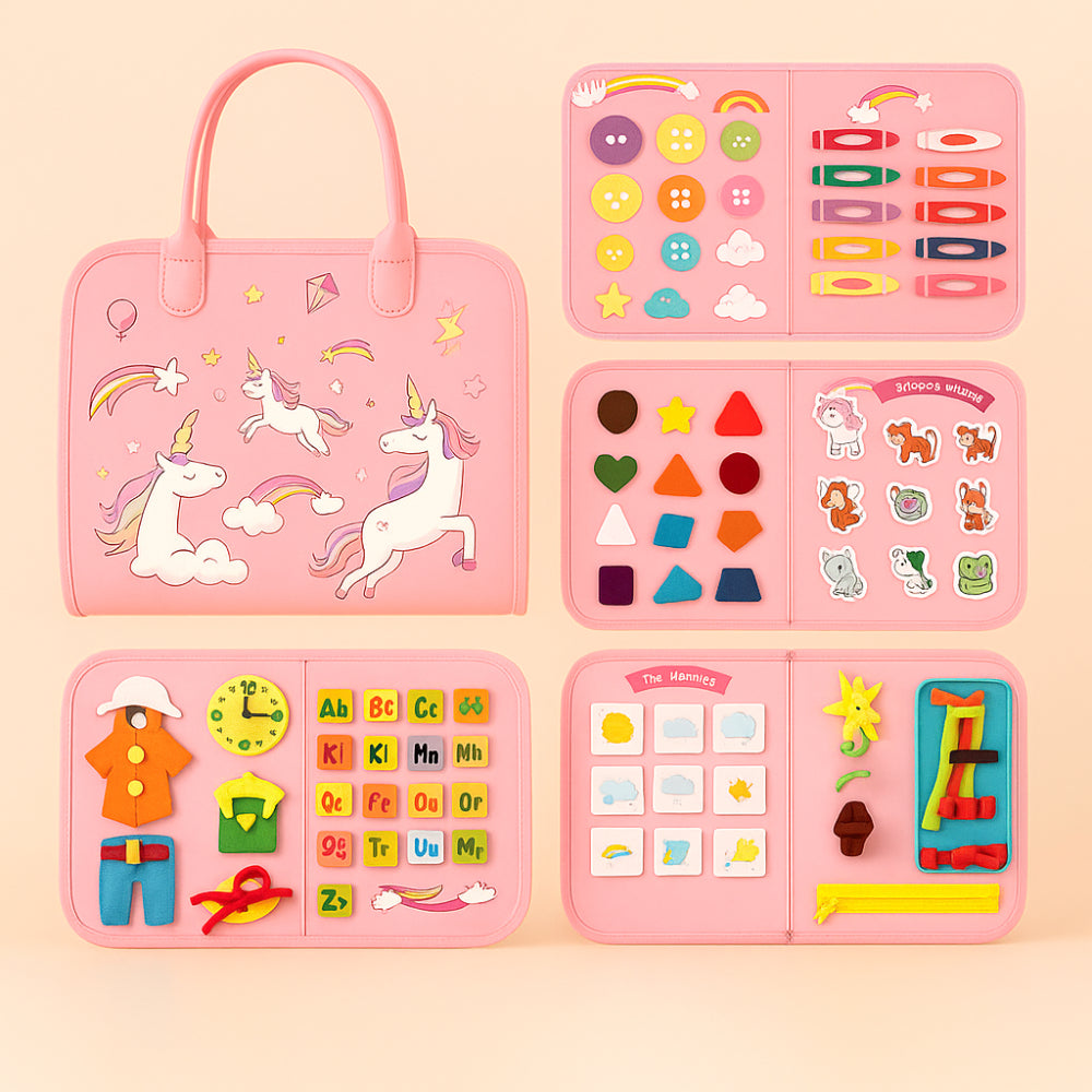 Toy Sensory Montessori Activity Board Travel