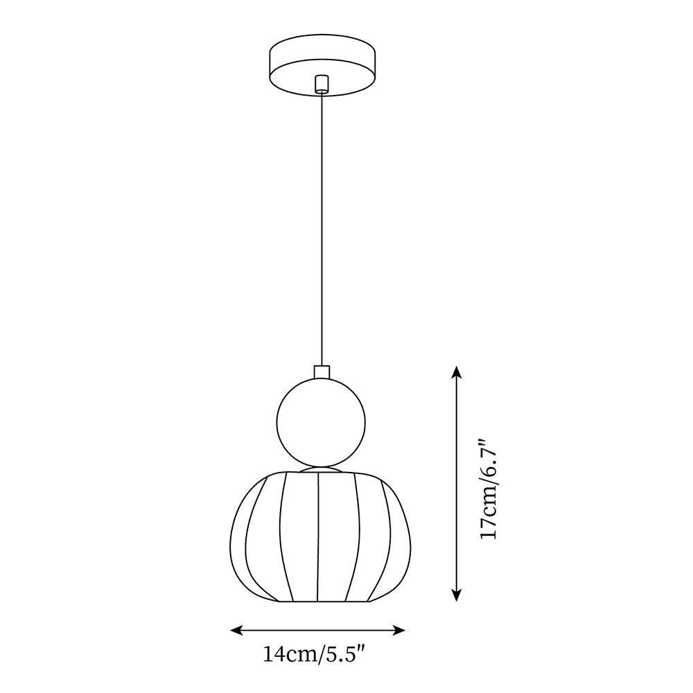 Yedra Pendant Lamp Organic Round Acrylic