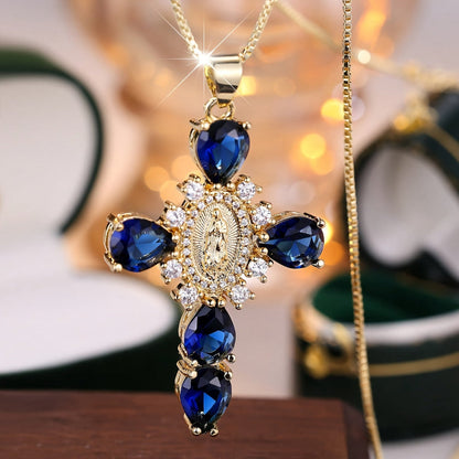 Necklace Cross Pendant Mothers Day Gold