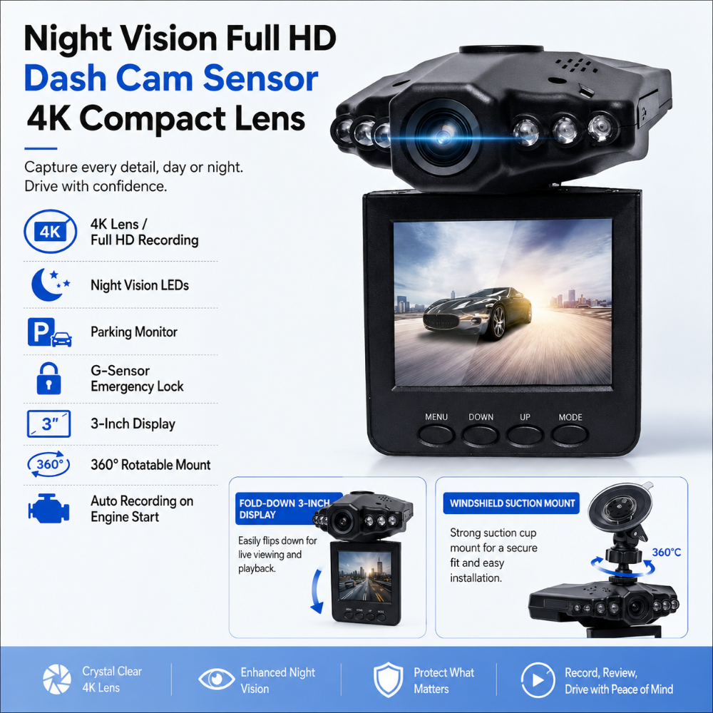 Night Vision Full HD Dash Cam Sensor