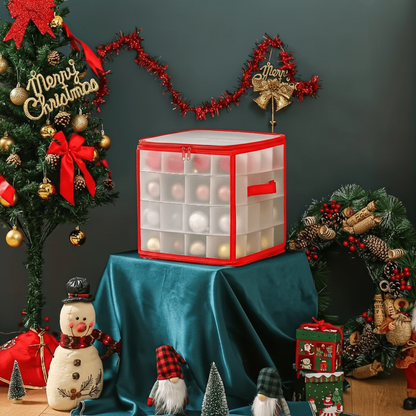 Ornament Storage Box Clear Plastic Christmas