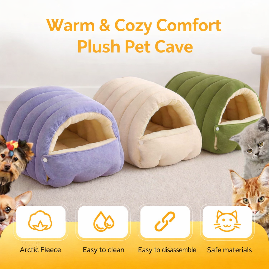 Pet Bed Cat Cave Soft Plush Warm
