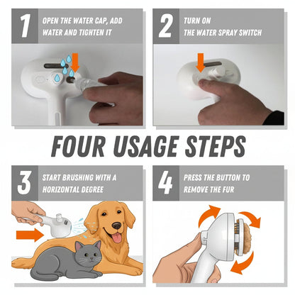 Pet Grooming Brush Self Cleaning Silicone