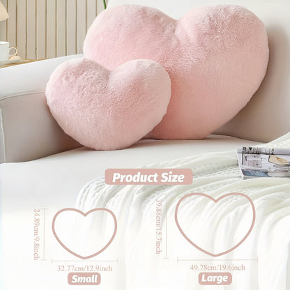 Throw Pillow Heart Shaped Plush Decorative