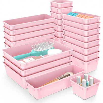 Drawer Organizer Plastic Storage Trays Set