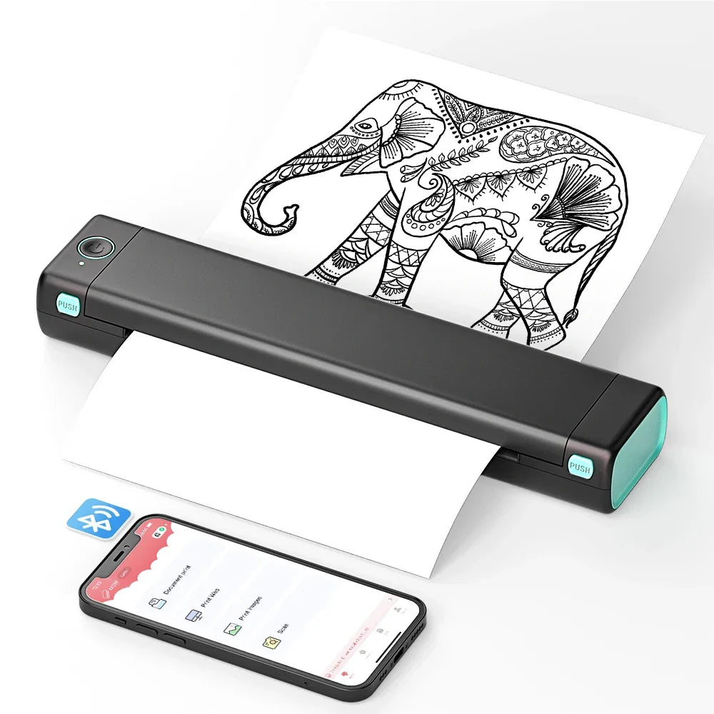 Portable Thermal Printer Wireless Bluetooth