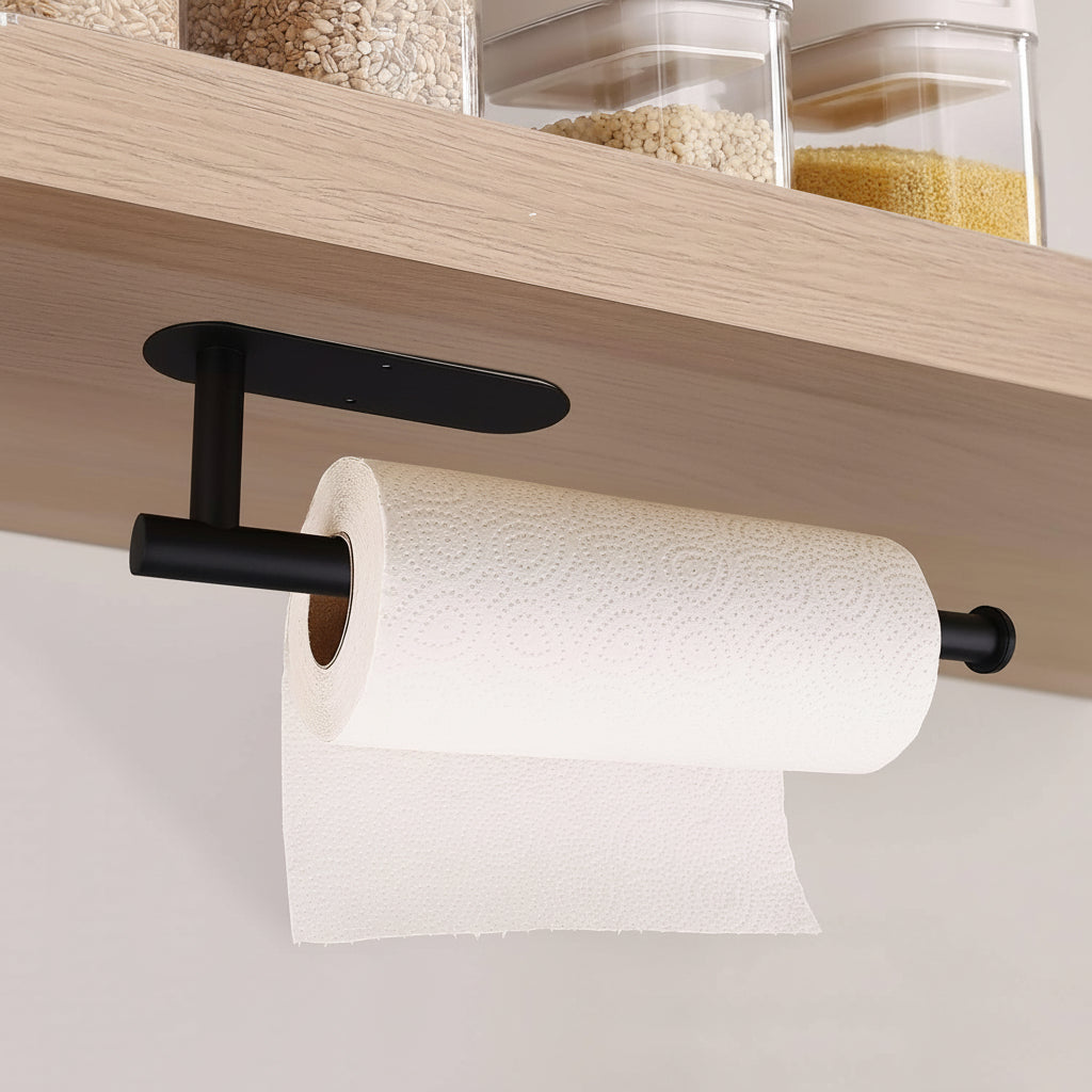 Paper Towel Holder Under Cabinet Black
