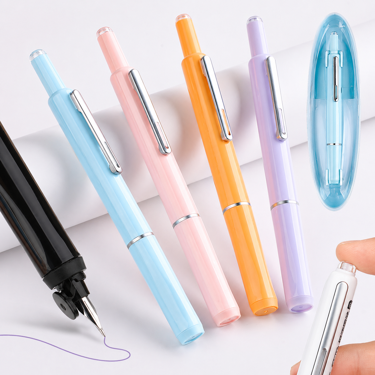Fountain Pen Retractable Stainless Steel