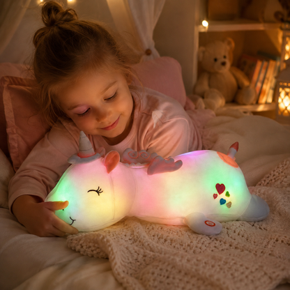 Plush Night Light Rainbow LED Cozy Sleep