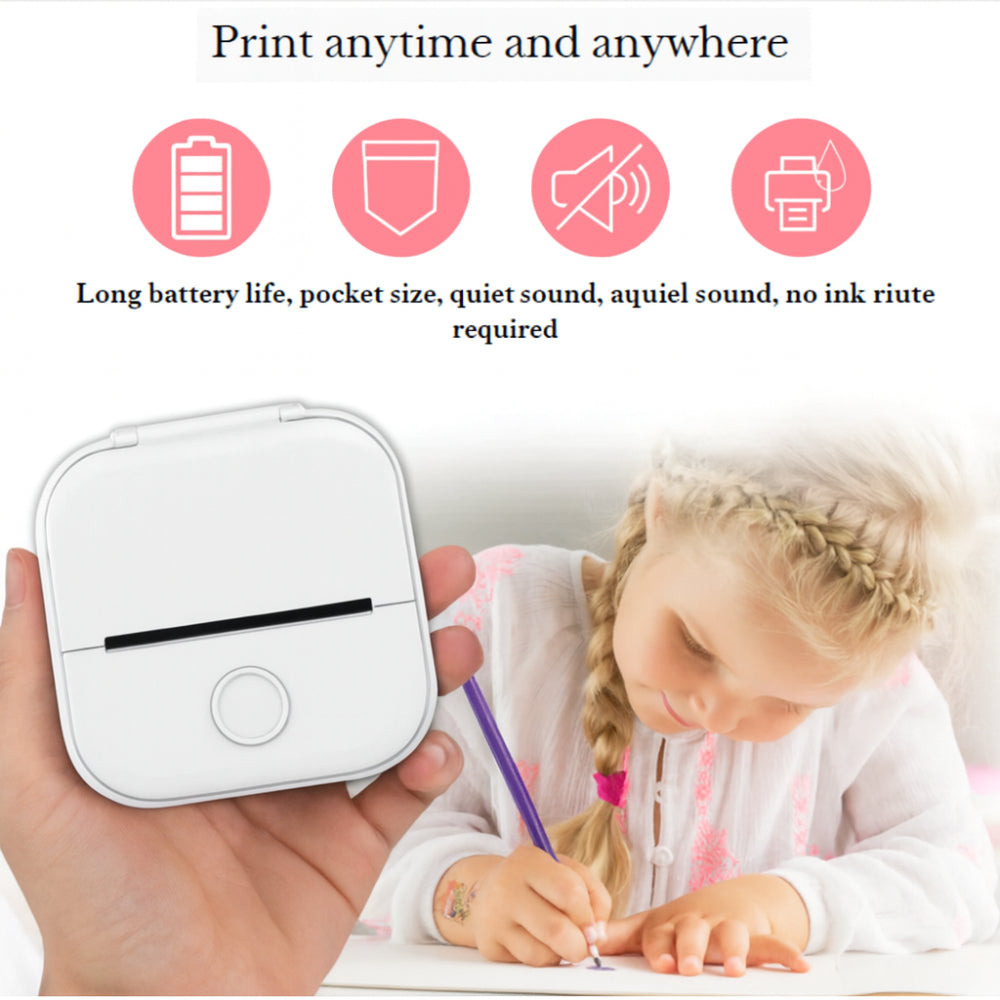 Portable Thermal Printer Bluetooth Pocket