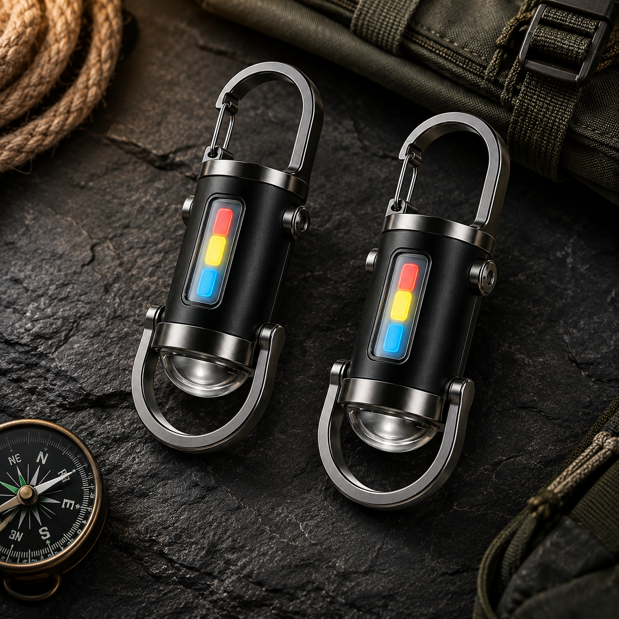Portable Flashlight Carabiner LED Compact Design