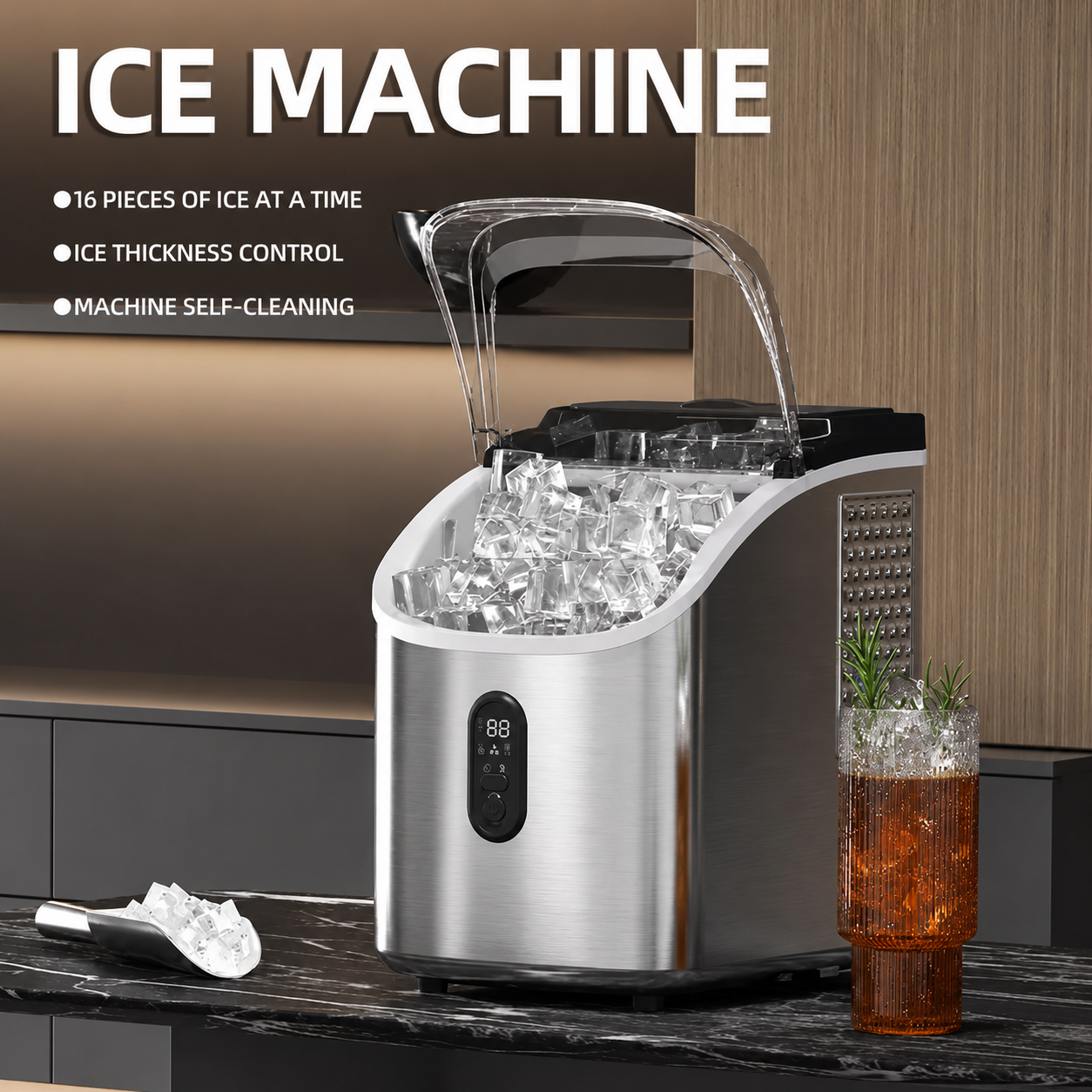 Portable Ice Maker Machine Countertop Self