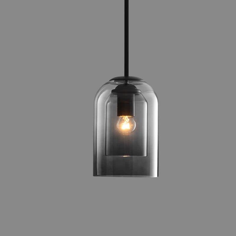 Mica Mid Century Pendant Lamp Double Glass