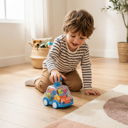 Gear Mechanism Push Go Toy Cars Kids