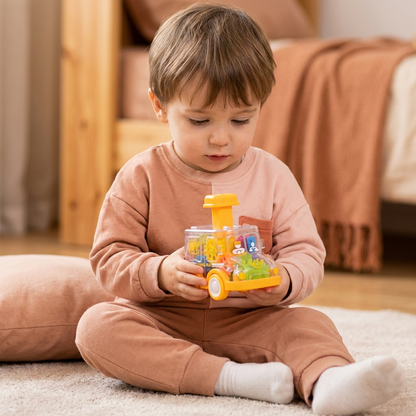 Gear Mechanism Push Go Toy Cars Kids