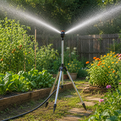 Quick Setup Garden Sprinkler Tripod Adjustable Height