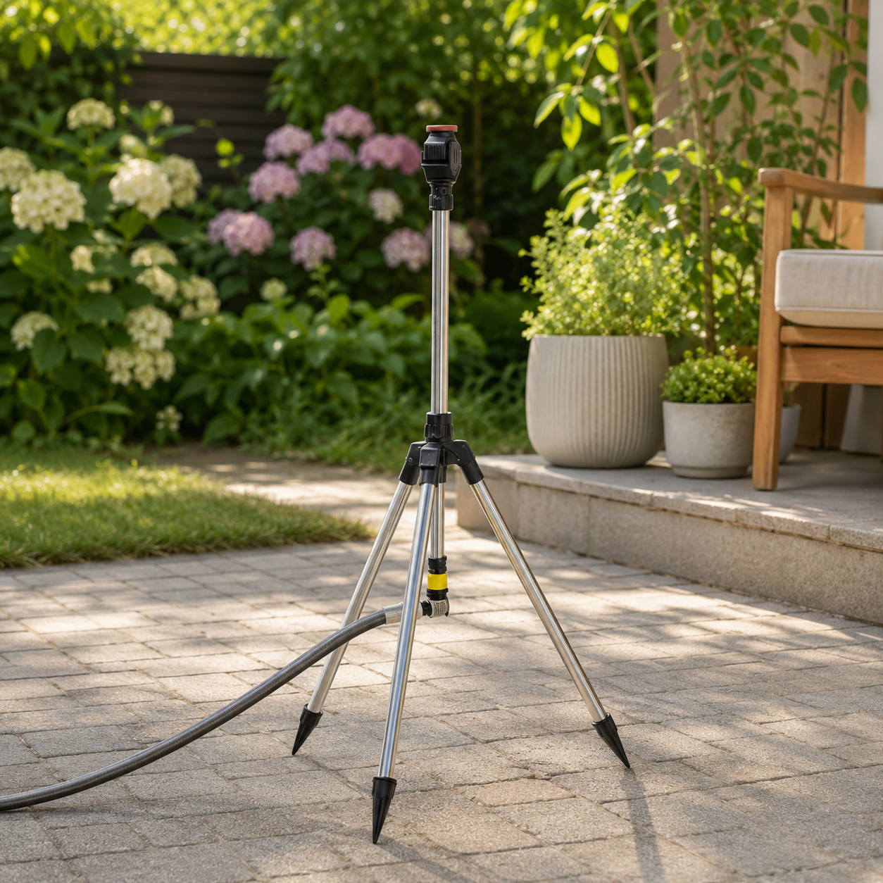 Quick Setup Garden Sprinkler Tripod Adjustable Height
