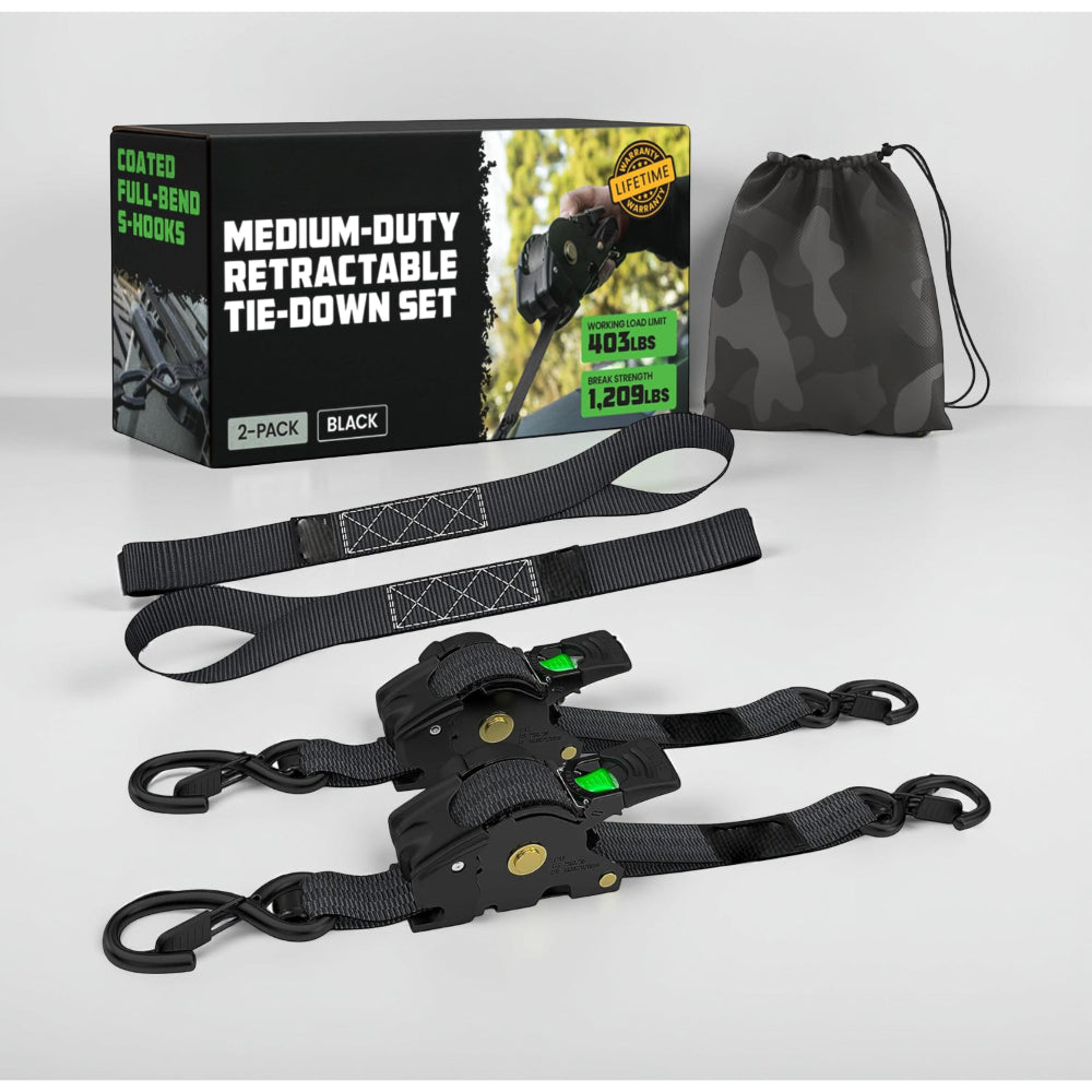 Ratchet Straps Cargo Retractable Tie Down