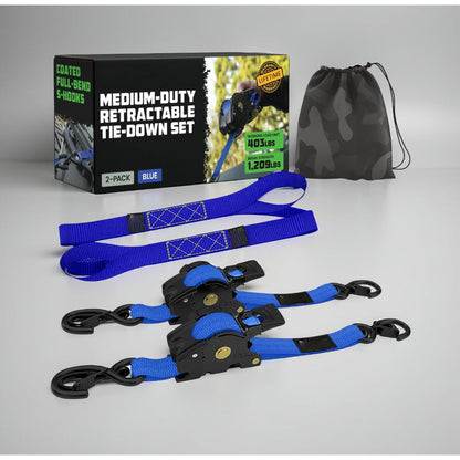 Ratchet Straps Cargo Retractable Tie Down