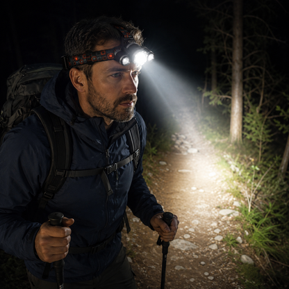Rechargeable Headlamp LED Outdoor Adjustable Strap