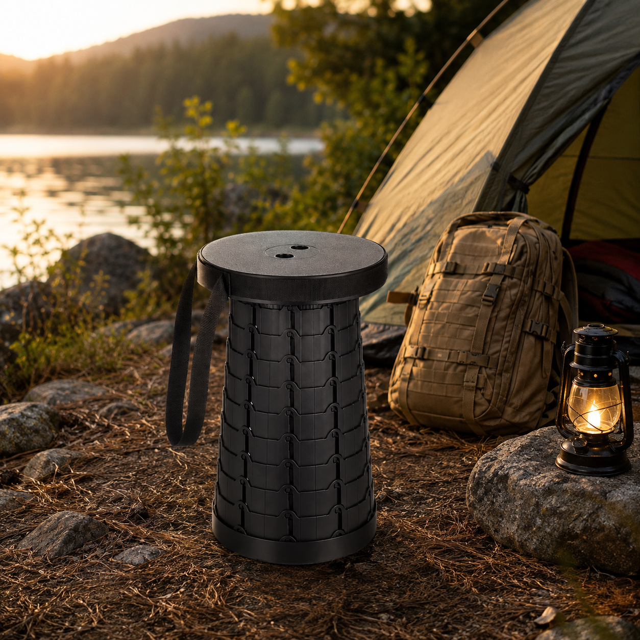 Retractable Stool Camping Portable Lightweight Design
