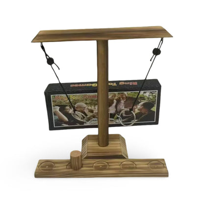 Ring Toss Tabletop Game Wooden Hook And