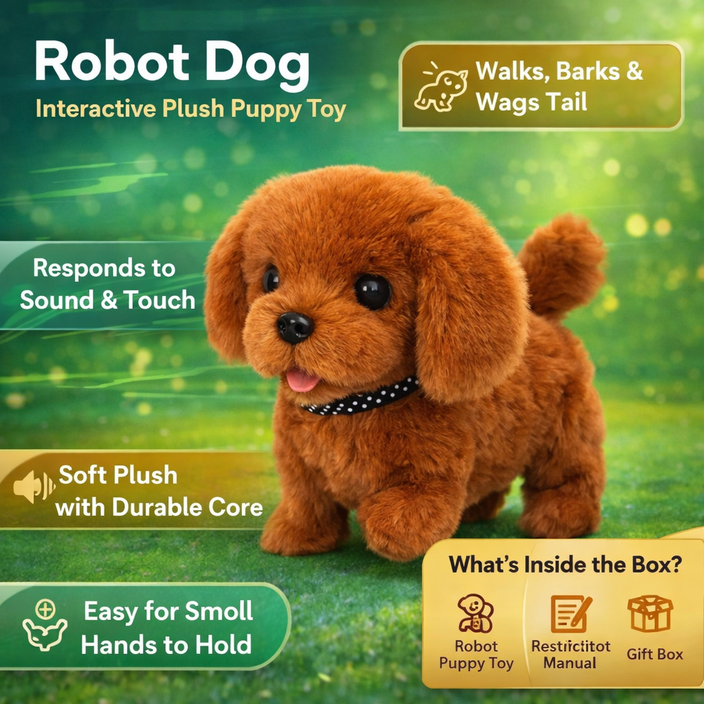 Robot Dog Interactive Plush Puppy Toy