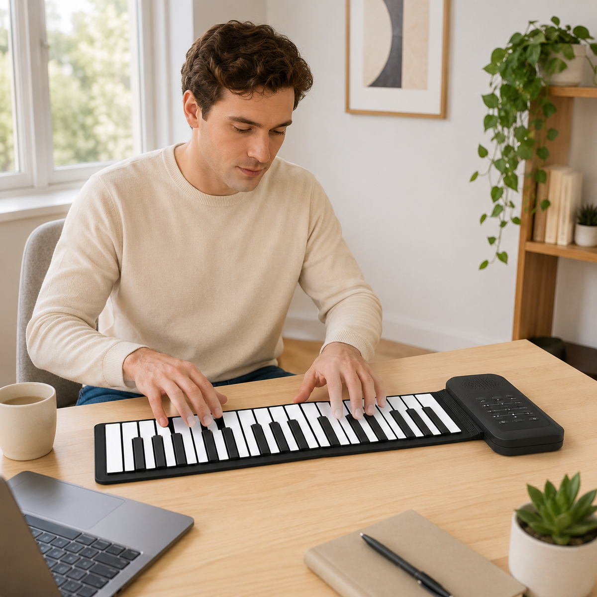 Roll Up Piano Flexible Design Portable Integrated Speaker