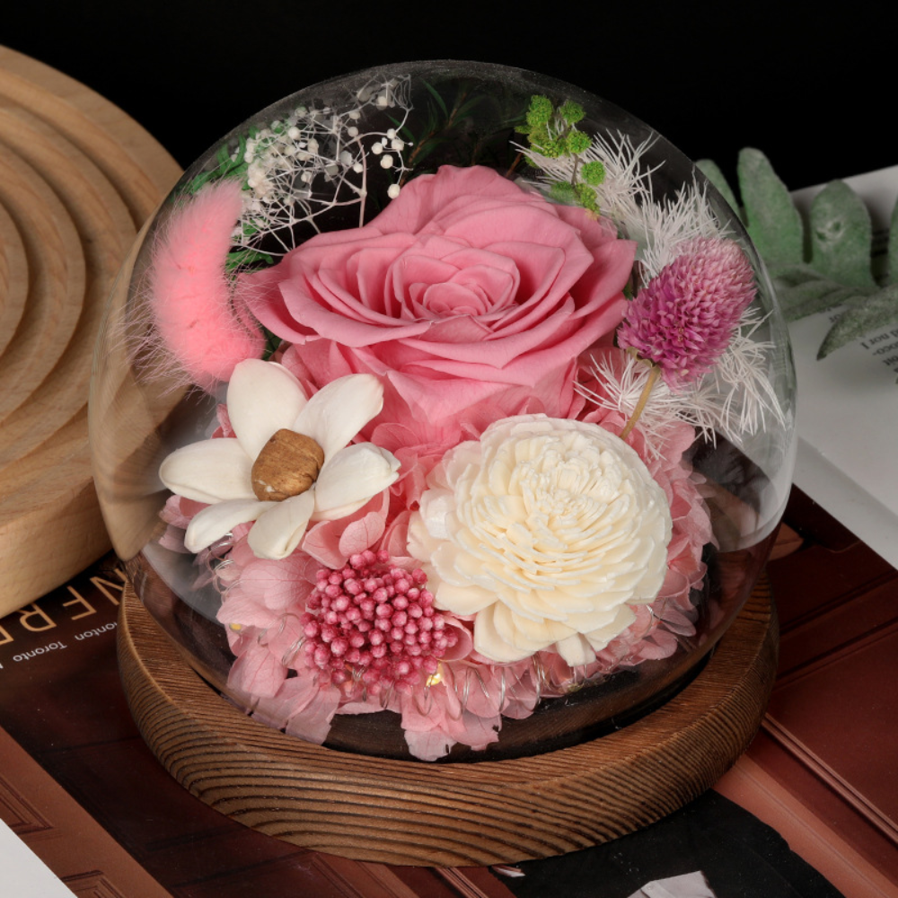 Rose Mothers Day Gift Preserved Flower Dome