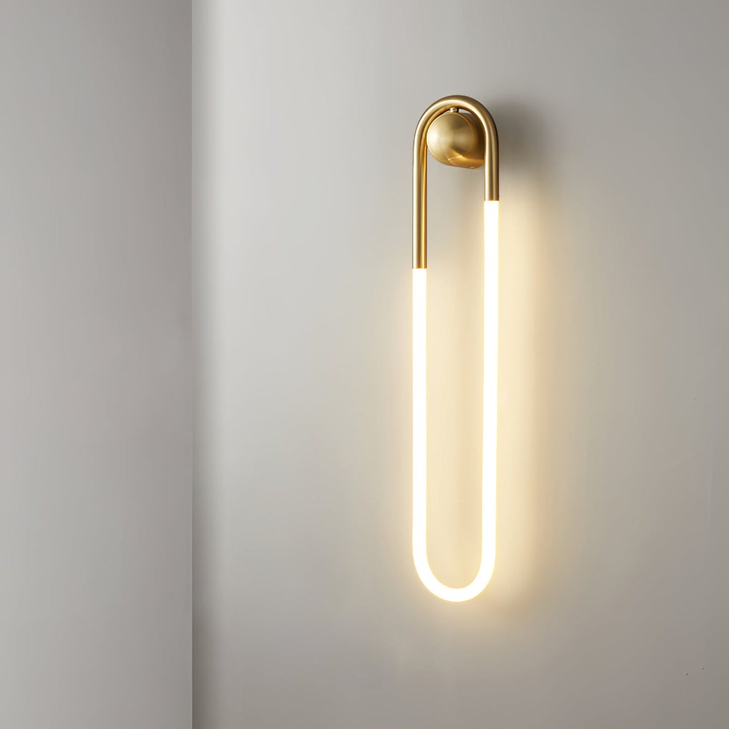 Modern LED Wall Light Brass & Black