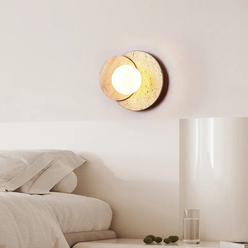 Wabi Sabi Stone Wall Lamp Modern Natural