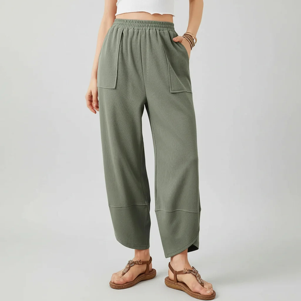 Women Pants Casual Loose Fit Straight Leg