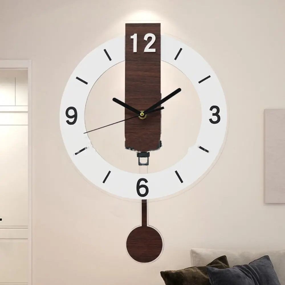 Minimalist Pendulum Wall Clock Modern