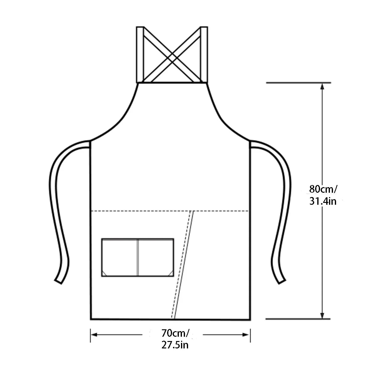 Workease Waterproof Canvas Apron Split Skirt