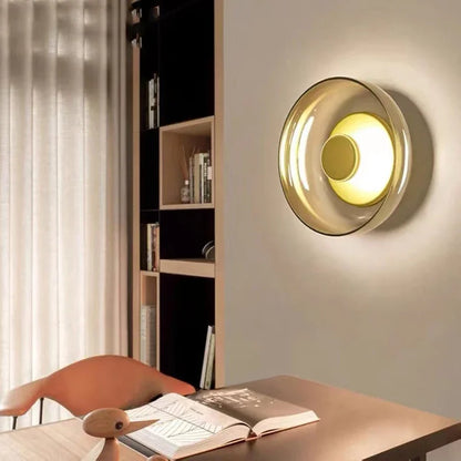 Nordic Glass LED Wall Sconce Modern Round