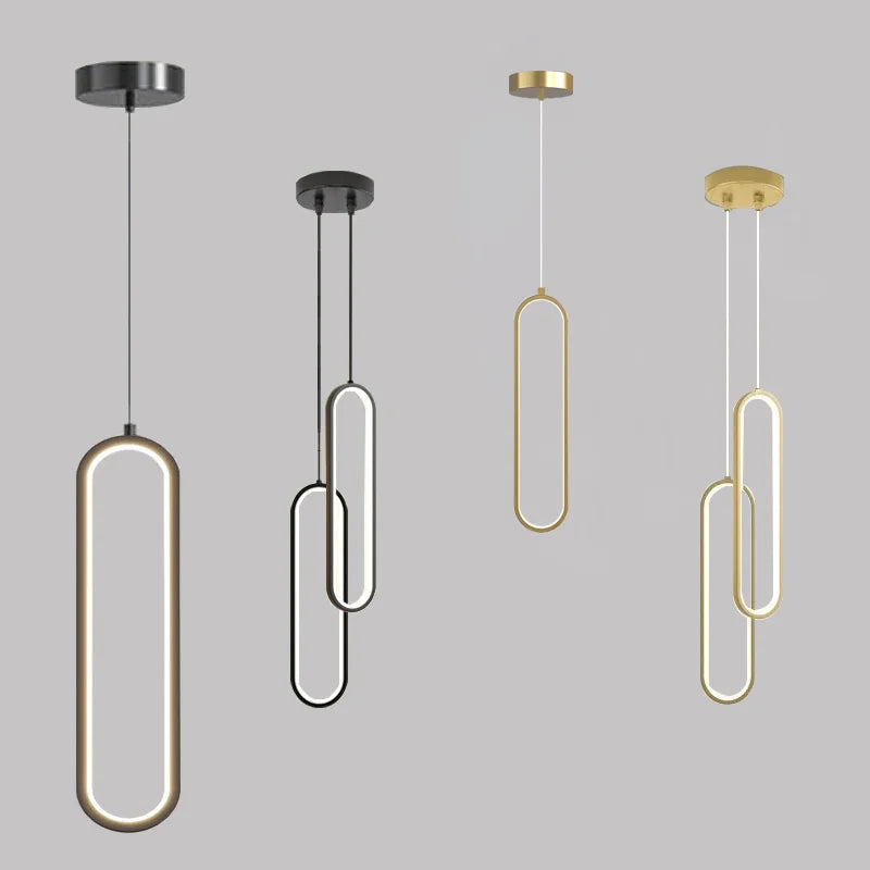 Modern Minimalist LED Pendant Light Gold &