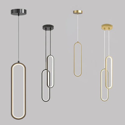 Modern Minimalist LED Pendant Light Gold &