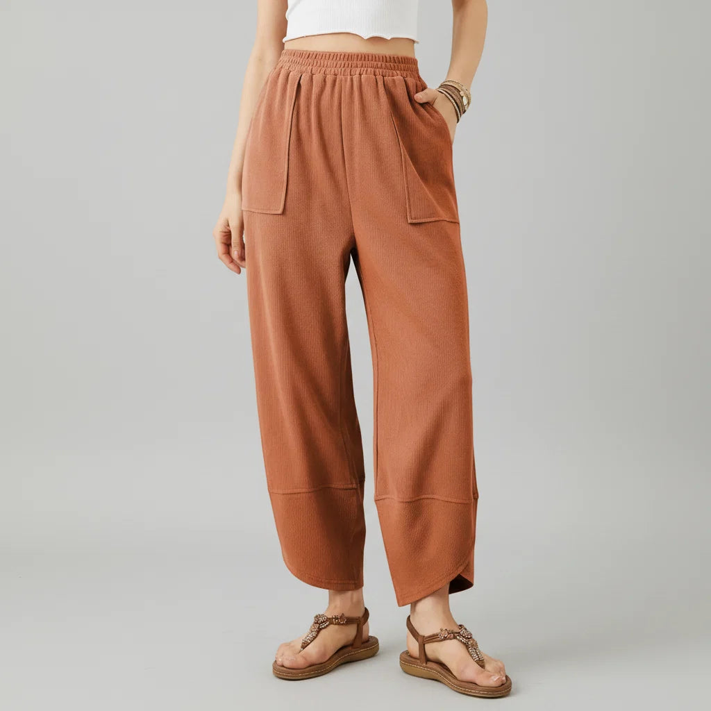 Women Pants Casual Loose Fit Straight Leg