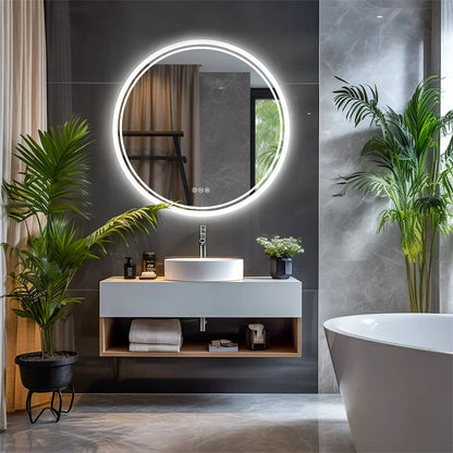 Luvoround Round LED Bathroom Mirror Anti Fog