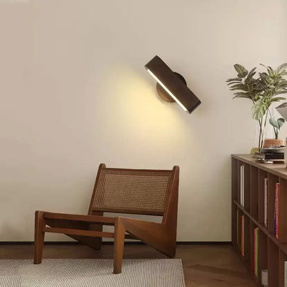 Rotating Wall Lamp Japanese Solid Wood &