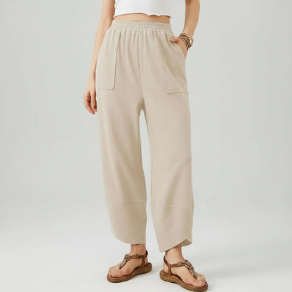 Women Pants Casual Loose Fit Straight Leg