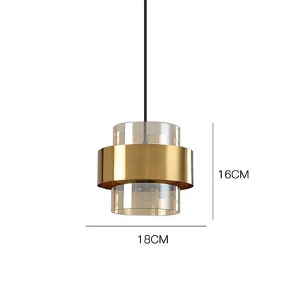 Nordic Glass Pendant Light Modern Brass