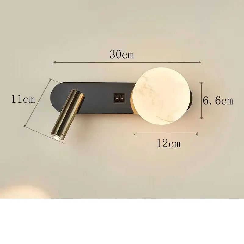 Lunarbeam Dual Wall Light Modern Nordic