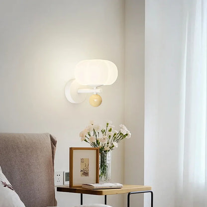 Nordic Pumpkin Wall Lamp Modern Glass &