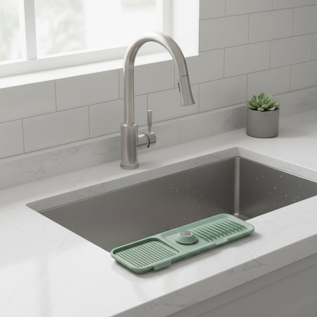 Sink Mat Silicone Faucet Drip Catcher Self