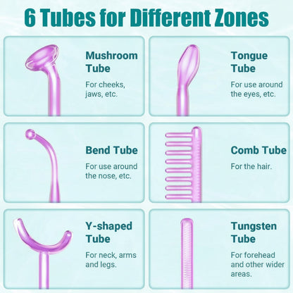 Facial Wand High Frequency Glass Tube Violet