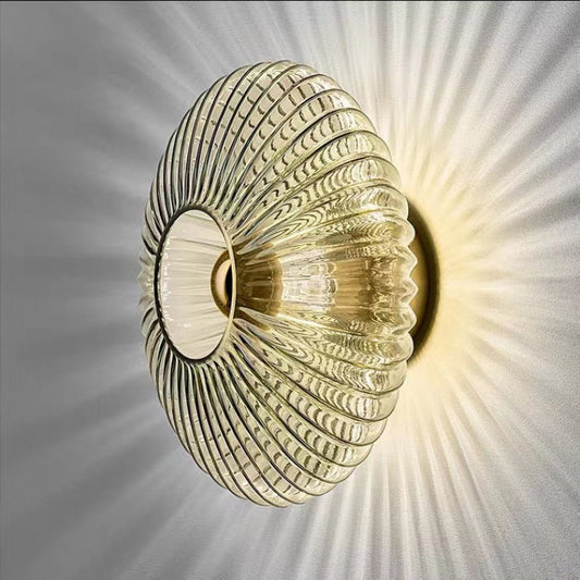 Nordic Vintage Glass Wall Sconce Striped
