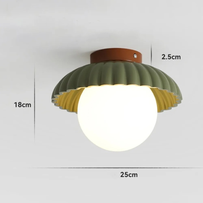 Iron Hallway Ceiling Light Modern Glass &